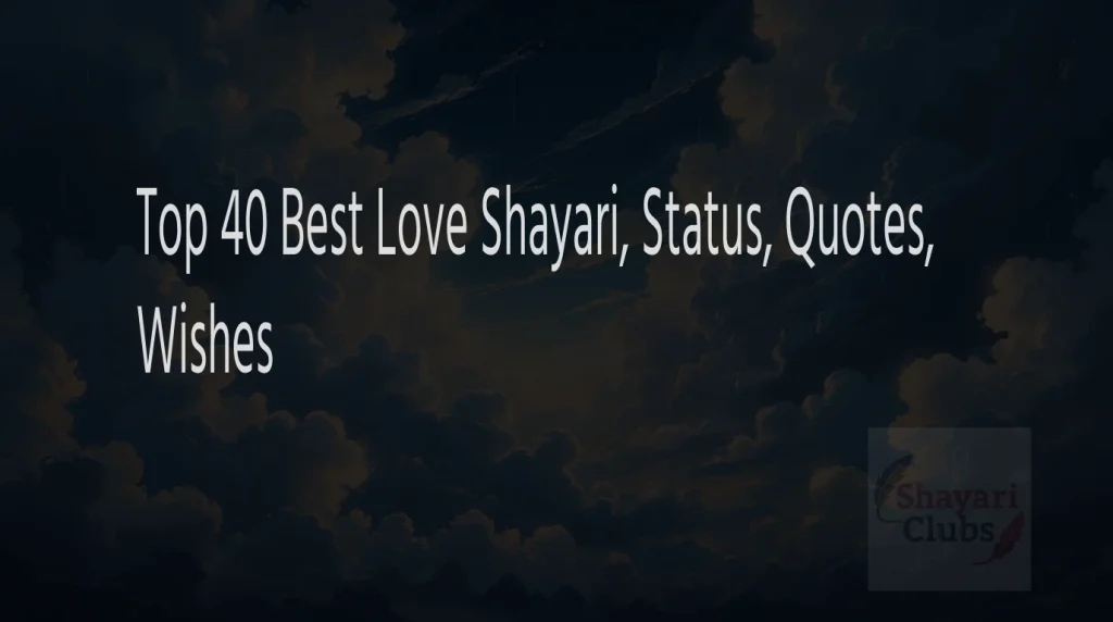 Top 40 Best Love Shayari, Status, Quotes, Wishes